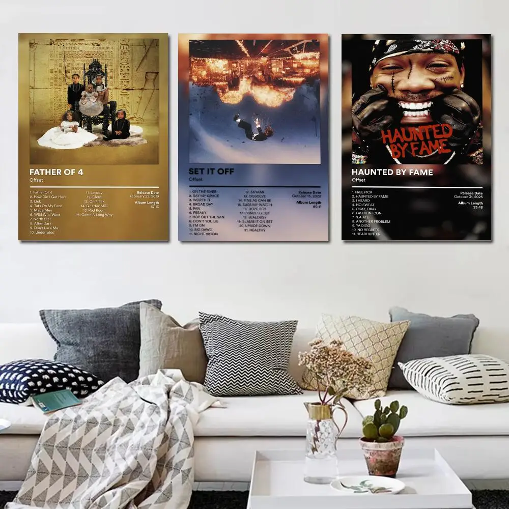 Hip Hop Music O-Offset Poster Music Album Wall Art Print Room Decoration for Bedroom Living Room Office Home Decor Gift