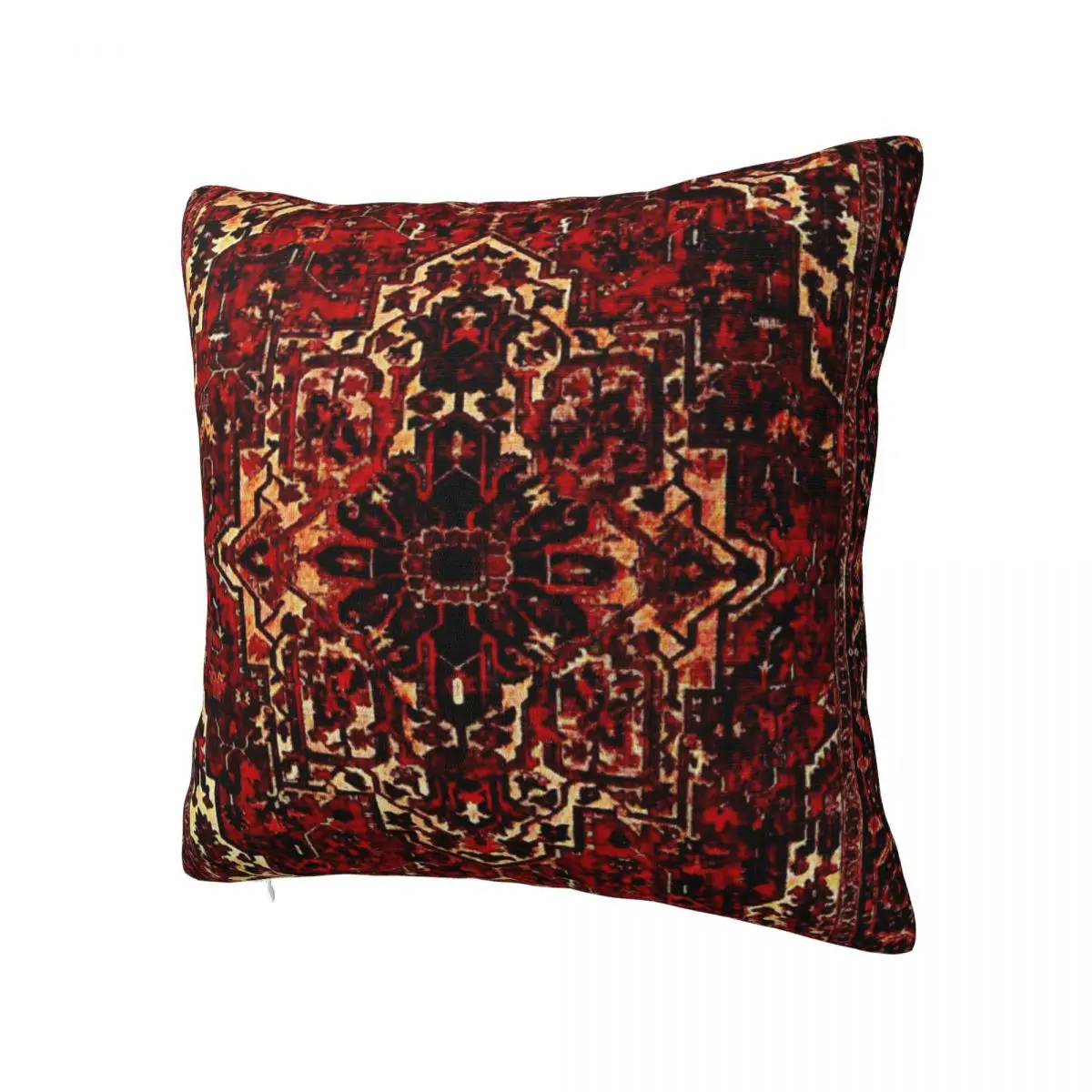 Oriental Rug Design In Dark Red Pillowcase Printing Polyester Cushion Cover Gift Throw Pillow Case Cover Home Square 40*40cm