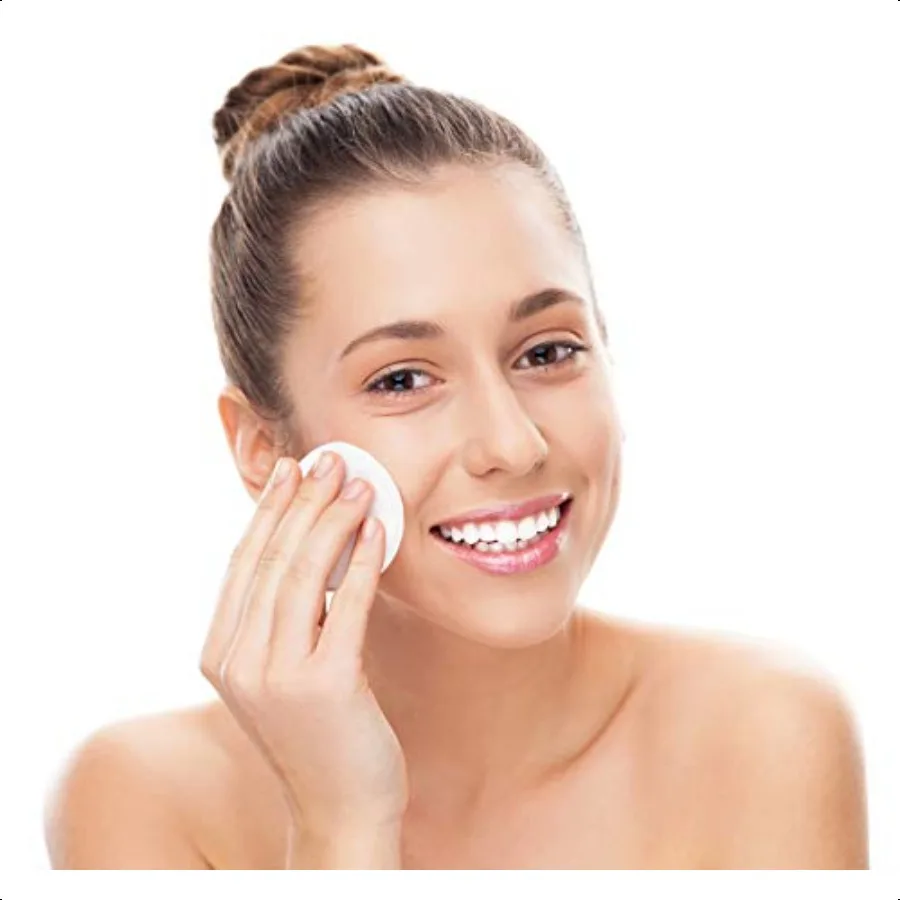 جولات قطنية فاخرة للوجه بكميات كبيرة 1200 قطعة من وسادات مزيل المكياج هيبوالرجينيك LintFree 100 قطن نقي