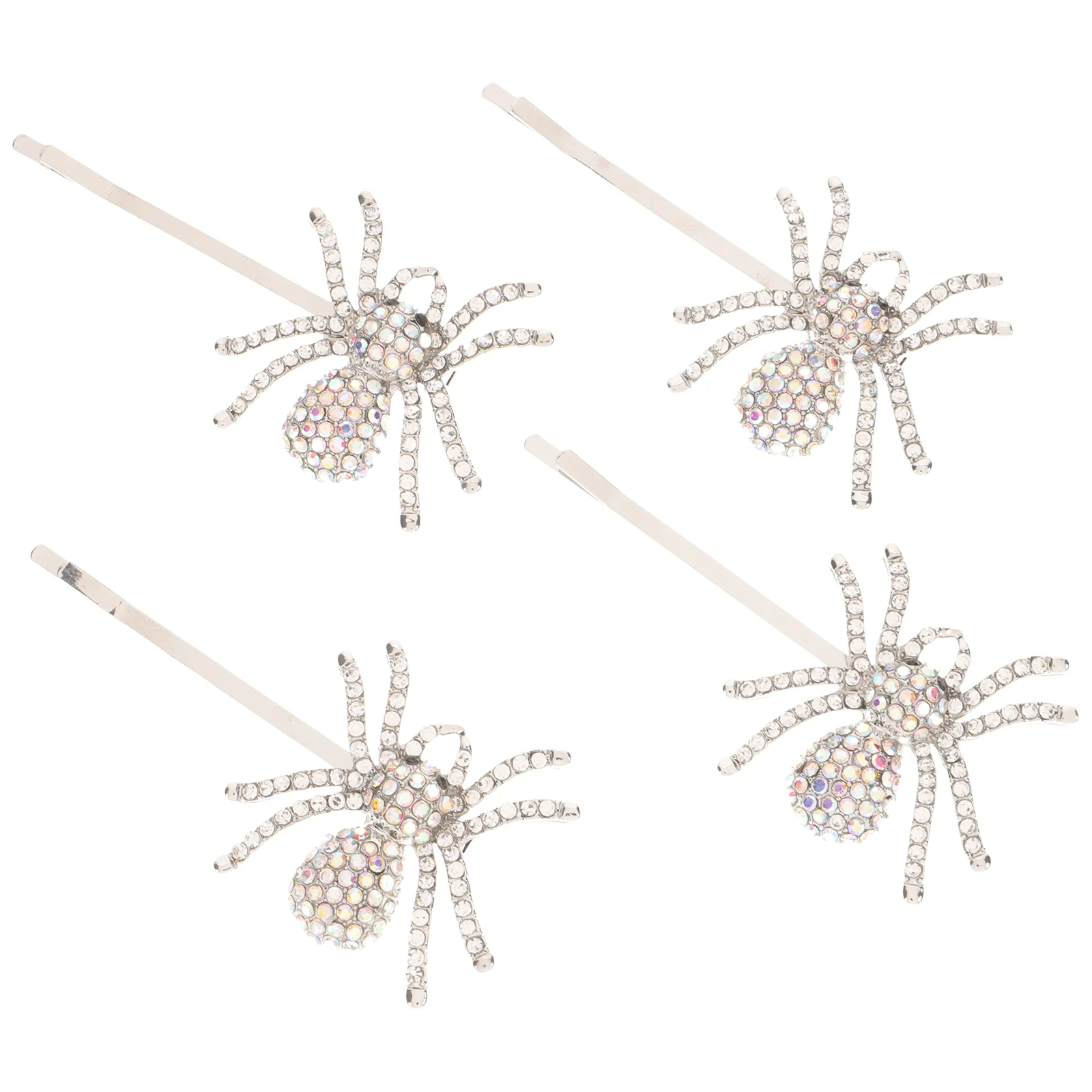 

2 Pairs Barrette Halloween Hair Clips Toppers Accessories Hairpin Spider Miss for