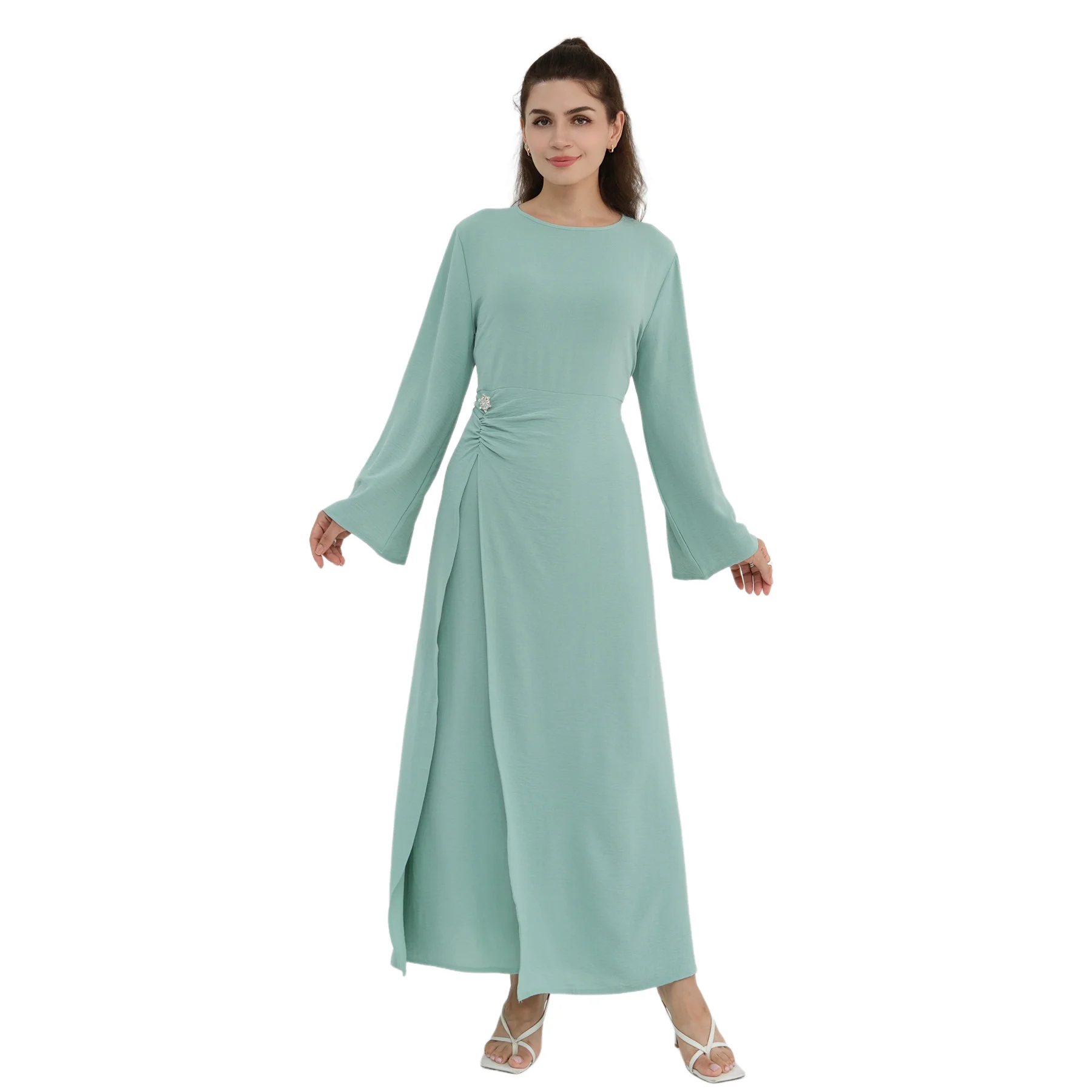 

Дубайское скромное платье для мусульманок, абайя, исламская одежда, турецкий арабский халат, кафтан, вечернее платье, мусульманское женское платье, Vestidos