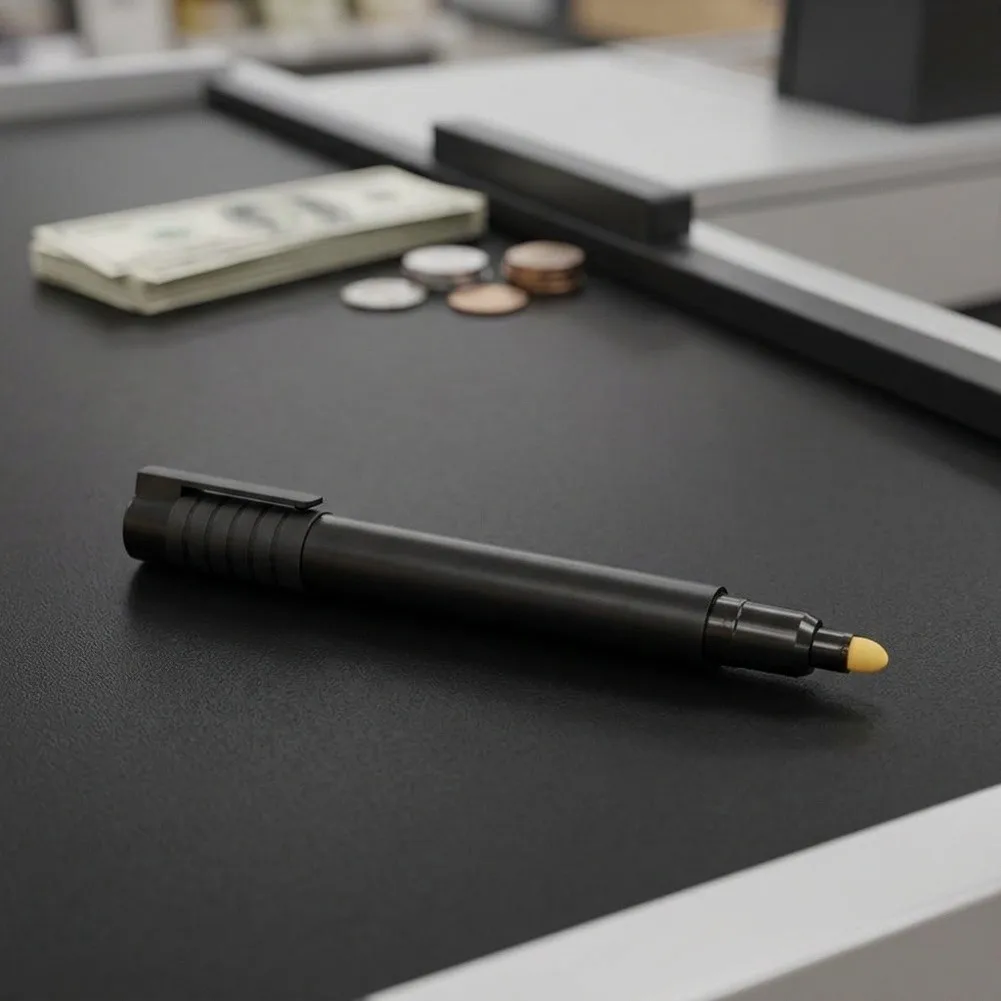 Counterfeit Identification Pen for US Dollar Bills Enables Quick Spot Checks of Currency Without Special Equipment