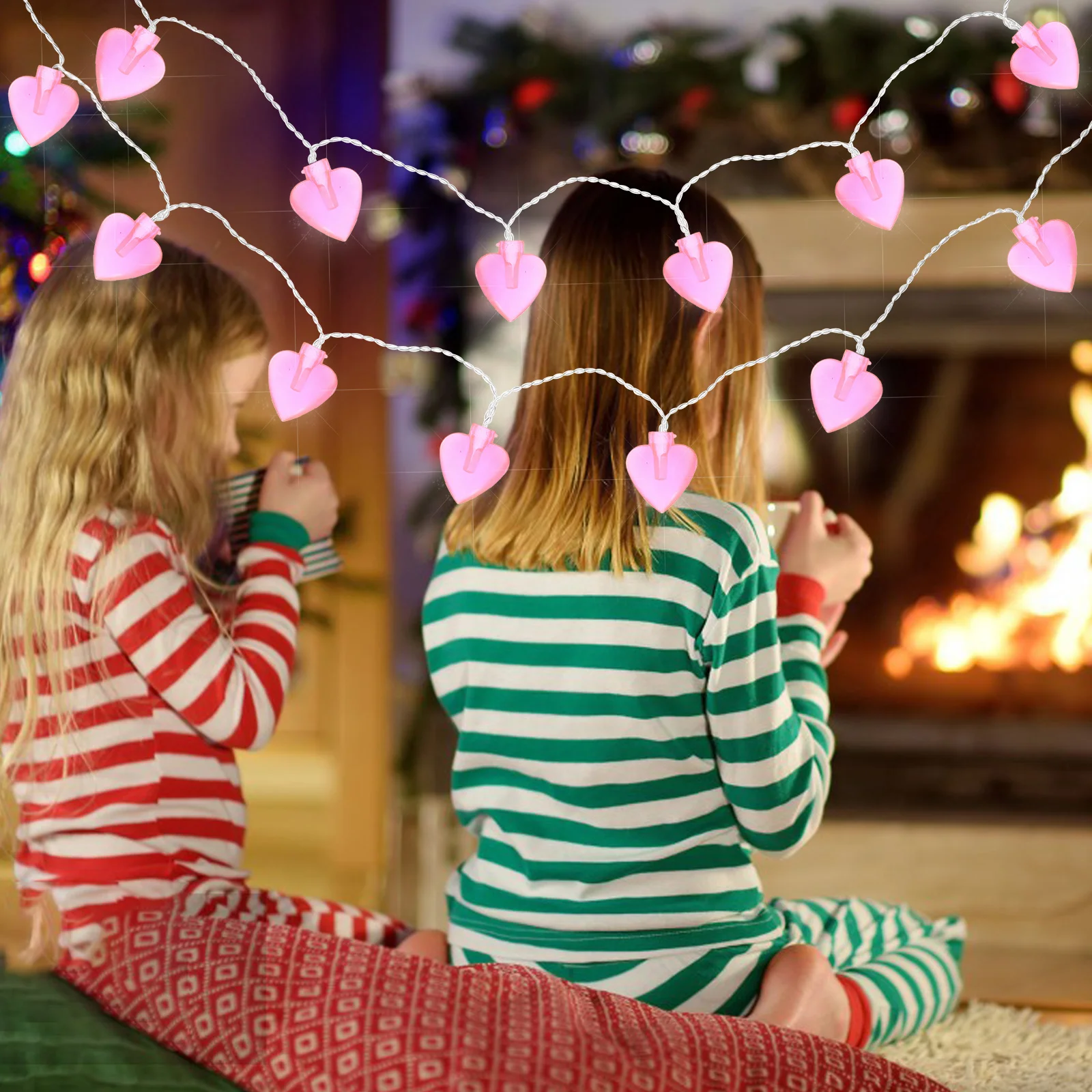 

50pcs Heart Light Bulb Covers For 5Mm Led String Lights Mini Red Lampshade Decorative Outdoor Wedding Party Birthday Holiday