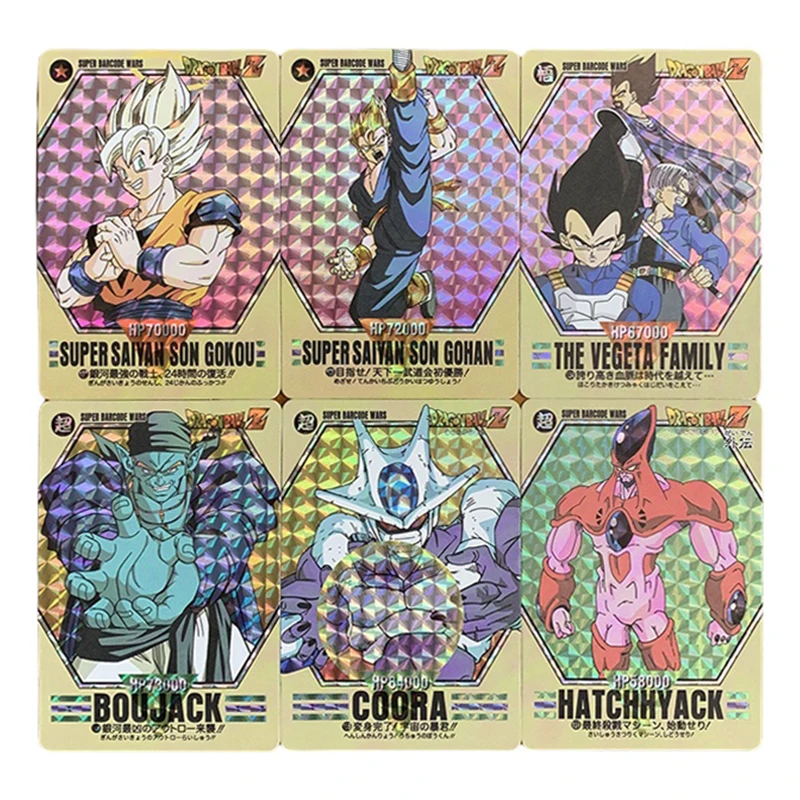 Anime Dragon Ball FAI DA TE ACG Bejita Majin Buu Broli Son Goku Gioco di Battaglia Rifrazione Carte Da Collezione Giocattoli per i ragazzi Regalo Di Compleanno