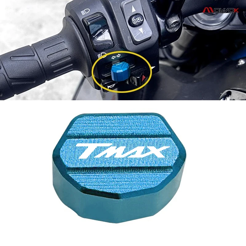 Mototcycle CNC Aluminum Switch Button Turn Signal Switch Key Cap Cover For YAMAHA TMAX530 TMAX560 TMAX 560 500 530 Accessories