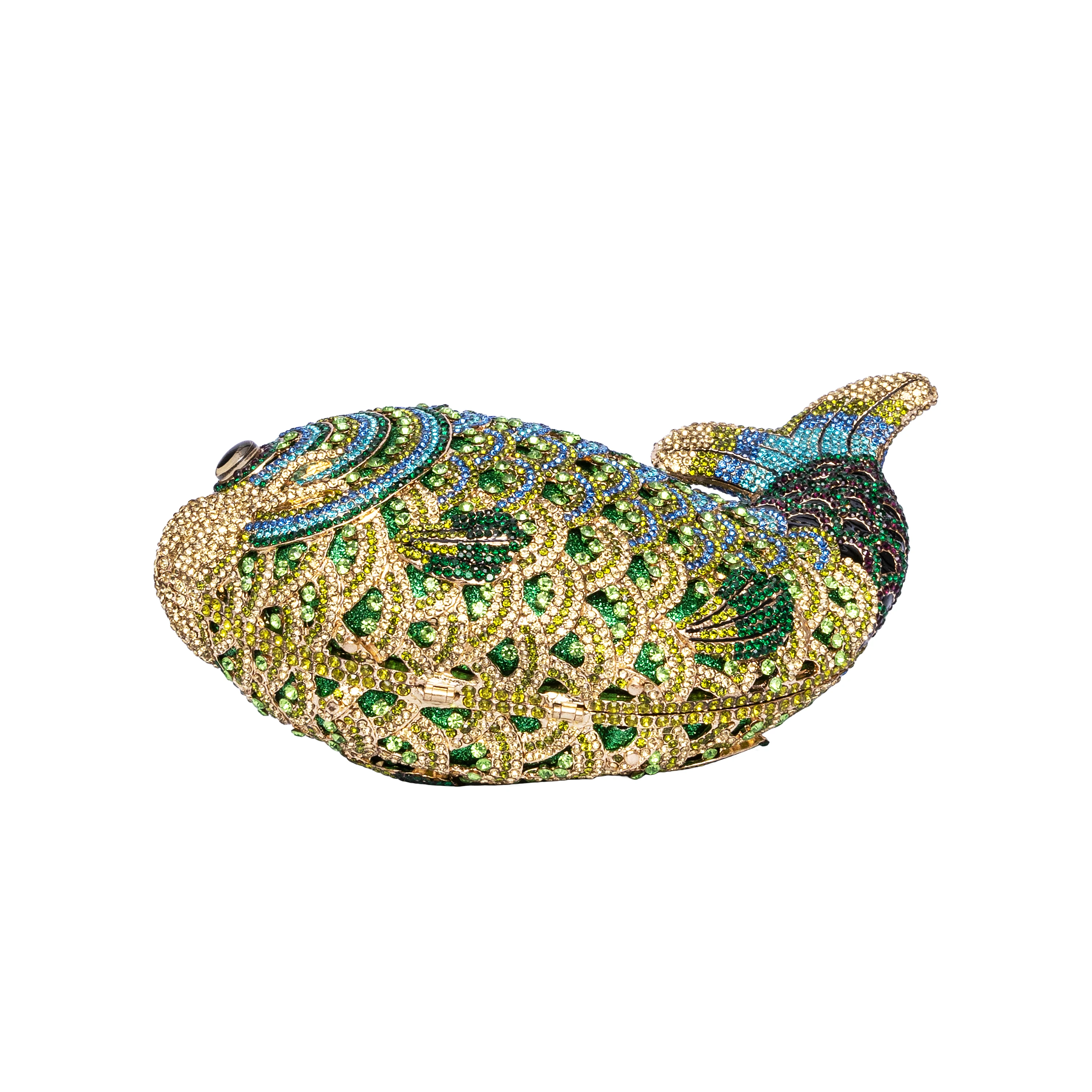 Luxury Fish  Women Rhinestones Purse Evening Bags Diamond Metal Clutches Bags Wedding Party Minaudiere Purses and Handbags