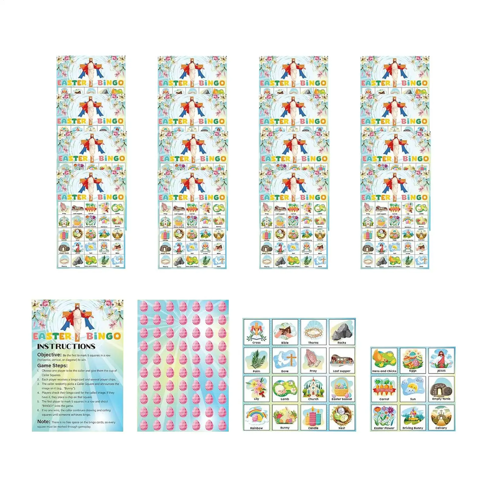 

Пасхальные карточные игры для всей семьи, 24 игрока, веселые весенние интерактивные развлекательные игрушки, набор пасхальных карточных игр для дома, школы, путешествий