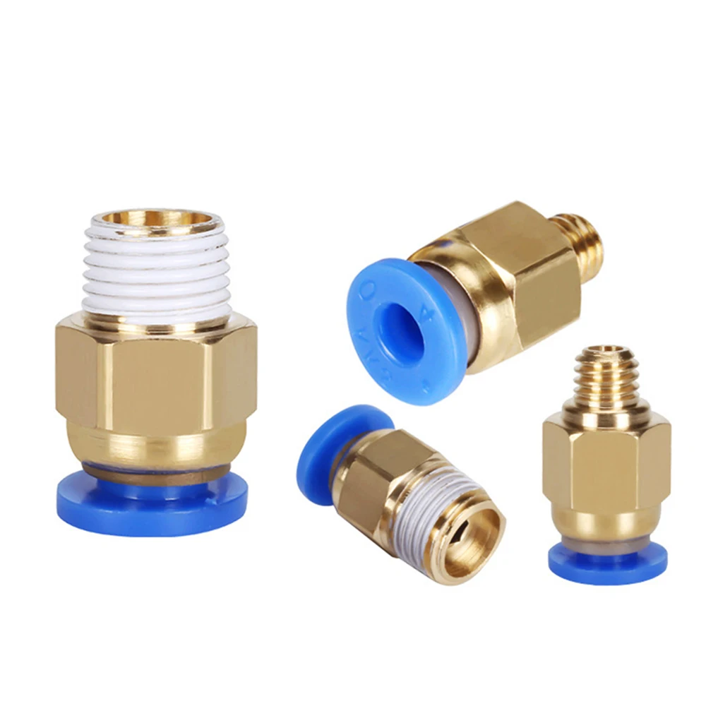 

Brass Pneumatic Connectors with External Thread Pneumatic Connector For Feeding Distal J-Head R Helix Connector For 3D Printer