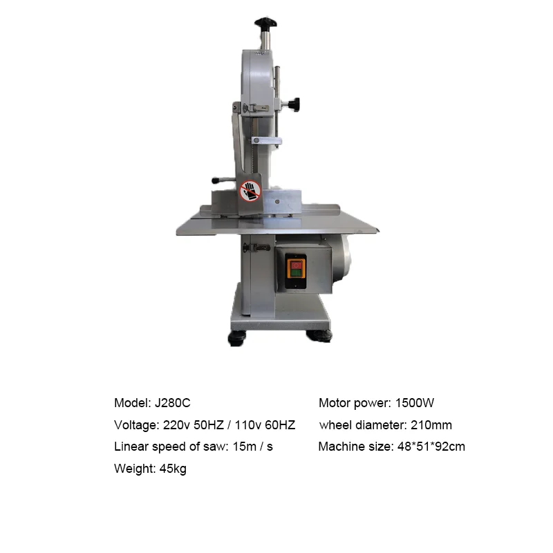 Commercial High Efficiency Sharp Frozen Meat Pork Fish Bone Sawing   Machine Slicer Chicken Beef Cut Machine