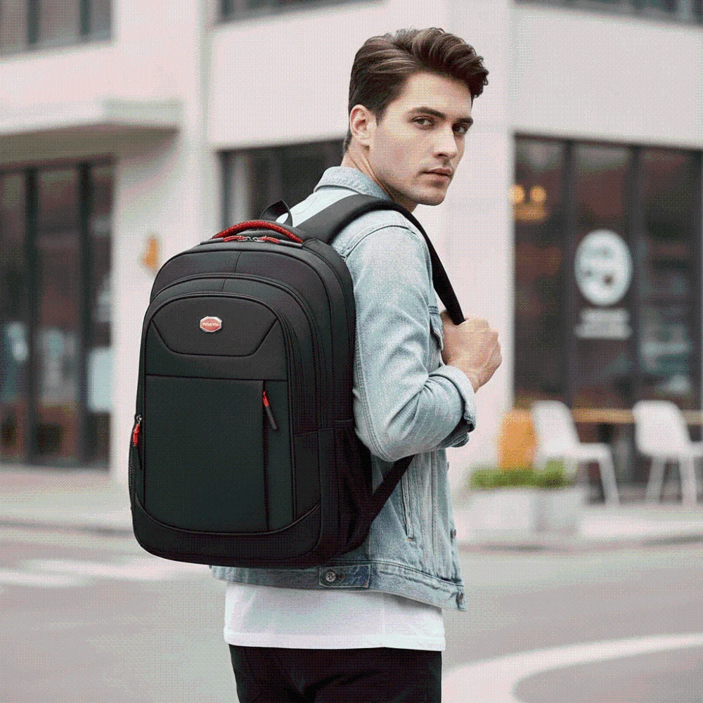 Nylon Students Daypack Anti-splash Water Scratch Prevention Large Capacity School Bag Fixed Webbing Polyester Laptop Backpack