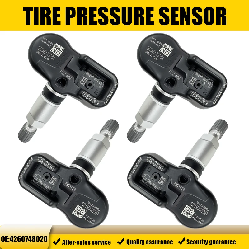 1/4PCS PMV-C215 433MHz Sensor de Monitoramento de Pressão dos Pneus TPMS para Toyota Corolla RAV4 C-HR Camry Lexus Compatível com 4260748020