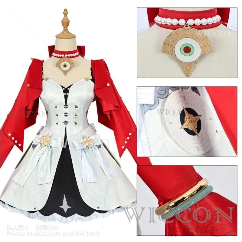 Juego de Anime Zenless Zone Zero, disfraz de Astra Yao, vestido rojo Sexy, uniforme, pelucas, pendientes para Halloween, Navidad, Cos personalizado