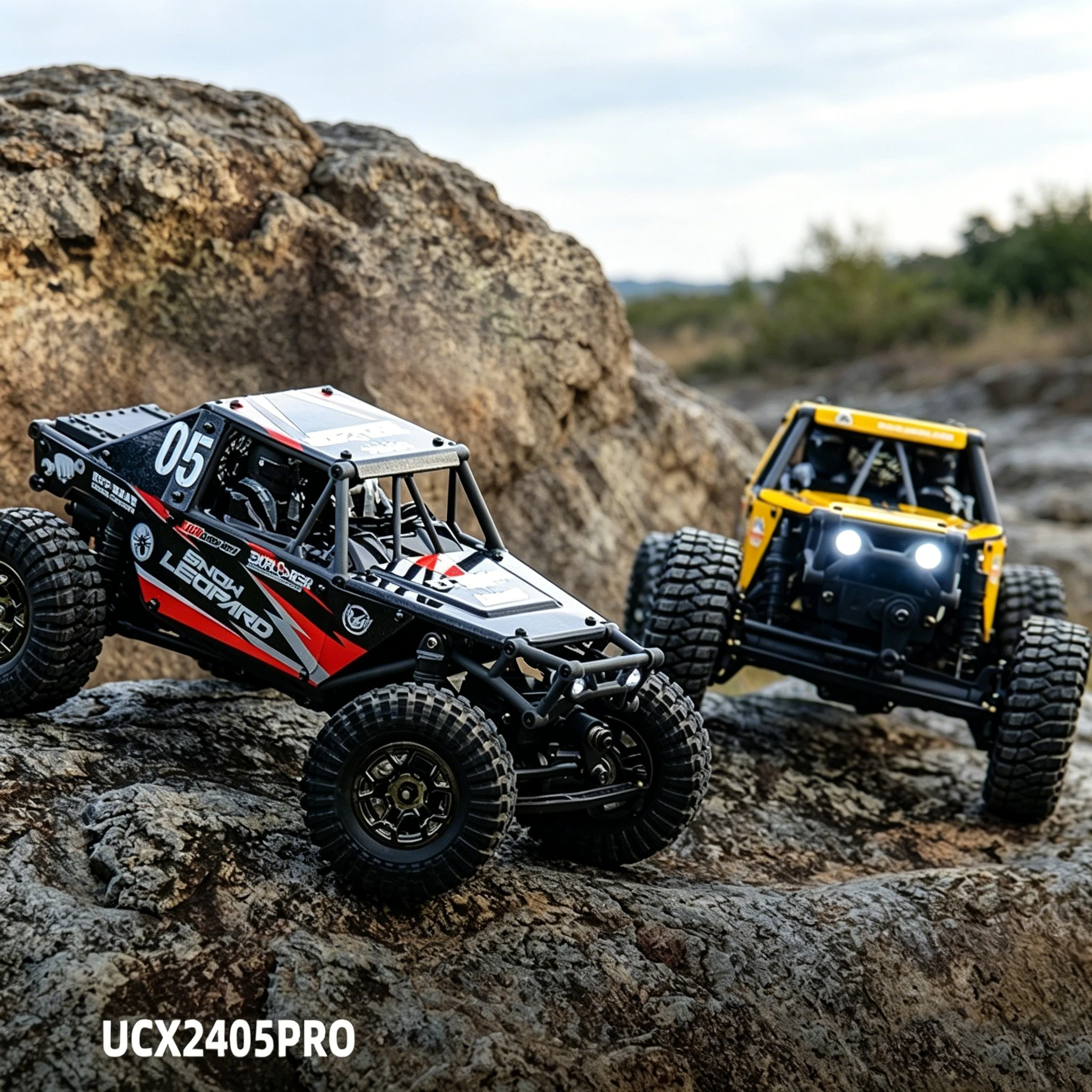 Image of UDIRC 1/24 Maßstab UCX2405 UCX2405PRO 1/24 4WD Mini RC Crawler 2,4G Bürstenloser & Bürstenmotorbetriebener Felskletterwagen RTR Modell