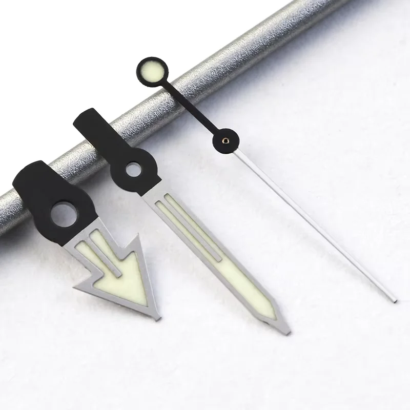 أجزاء الساعة سوبر جرين مضيئة SBBN031/SKX007 علبة التونة مشاهدة اليد الصفراء اليد الثانية مناسبة لحركة NH35/36