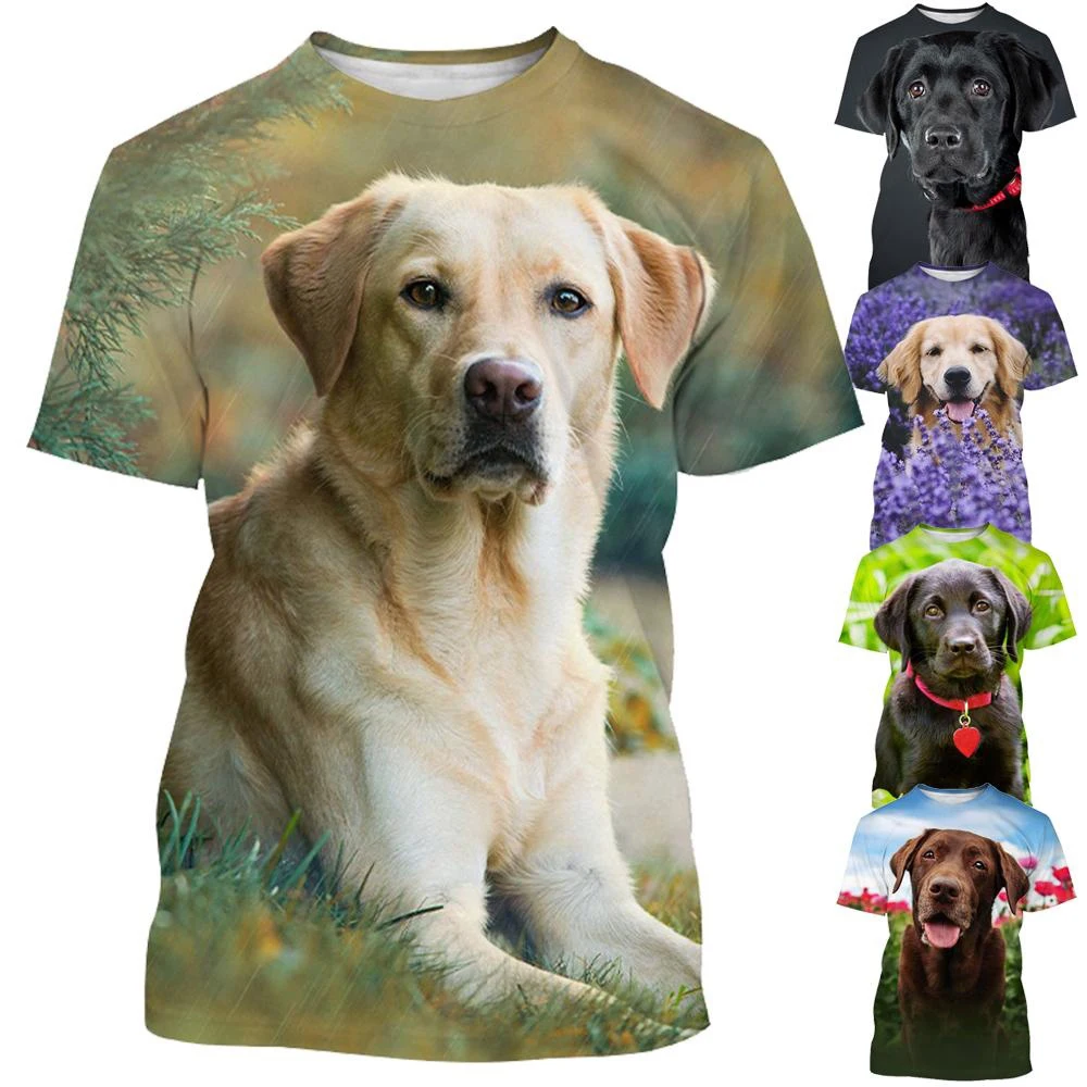 

Labrador Retriever 3D Printed T-shirt Summer Fashion Pet Dog Men and Women Couple Casual Short Sleeve T-shirt Top