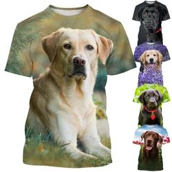 Labrador Retriever 3D Printed T-shirt Summer Fashion Pet Dog Men and Women Couple Casual Short Sleeve T-shirt Top