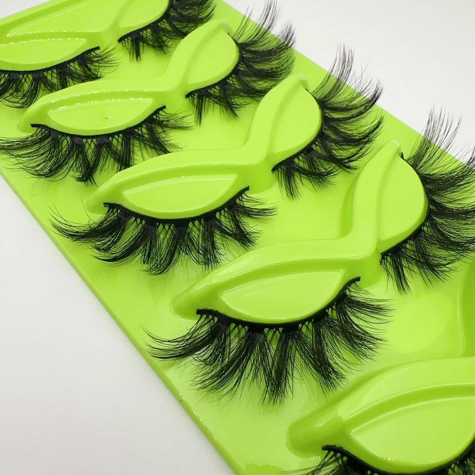 5 أزواج الثعالب الطبيعية تطول الرموش الصناعية كامل قطاع عيون القط سميكة لاش ثلاثية الأبعاد متعدد الطبقات الشباك تأثيري Wispy الرموش