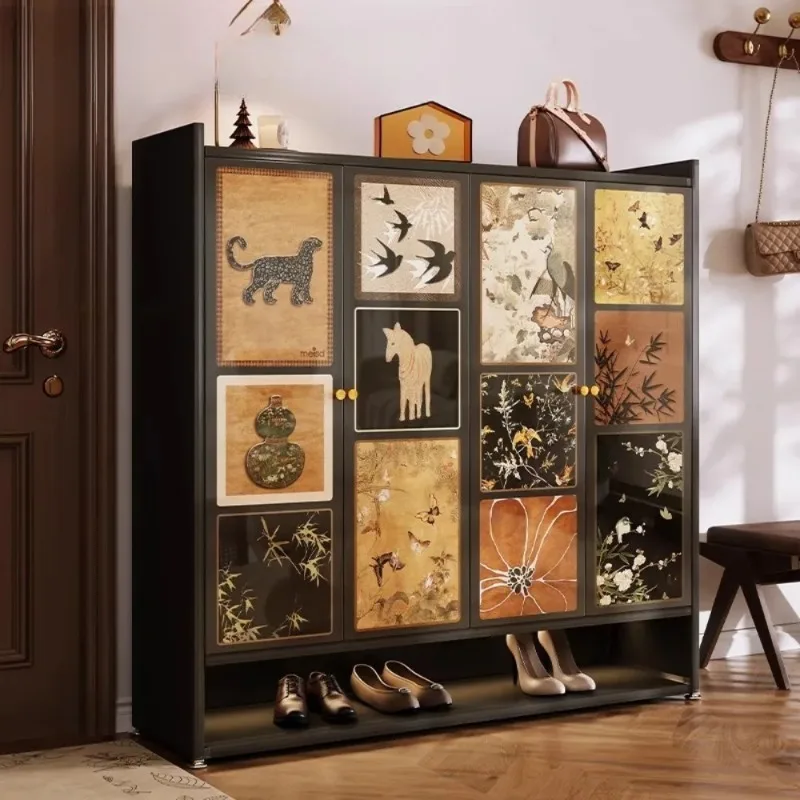 أبواب رخيصة خزائن الأحذية قابل للتعديل منظم قوي خزانة عمودية رفوف الأحذية غير تقليدي العمودي Gabinete أثاث فريد من نوعه #1