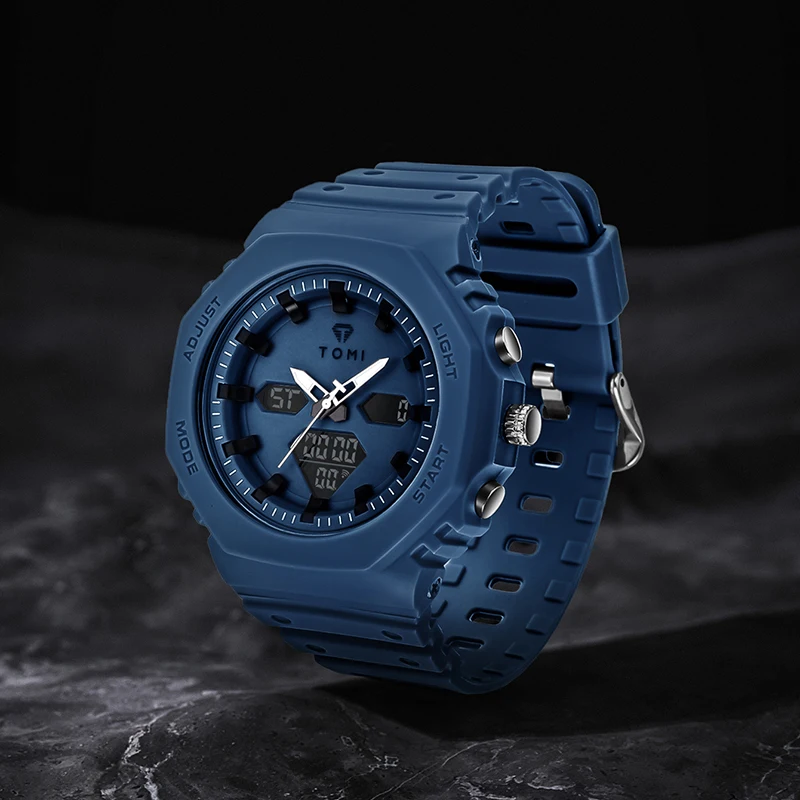 TOMI Men's Digital Watch Multi functional Outdoor 30M Waterproof Sports Watch Student Exploration Military Electronic Watch