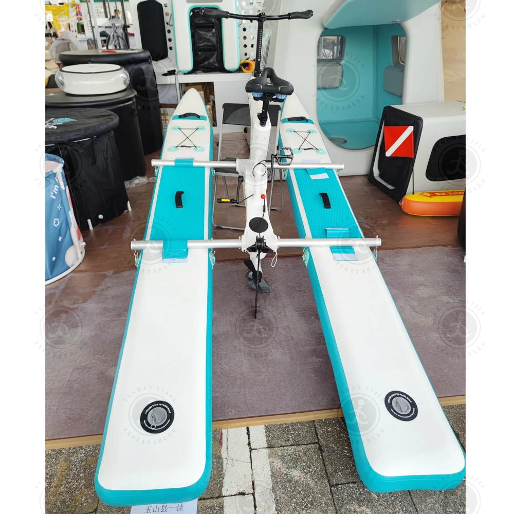 Aqua-cycles Racing Inflatable Floating Waterbike Pedal Boats Hydrocycle Bicycle Water Bike