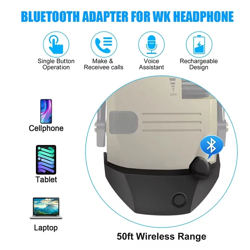 5.1 Bluetooth Anti-noise Shooting Headset Electronic Shooting Earmuffs Hunting Tactical Headset Hearing Protection Earmuffs