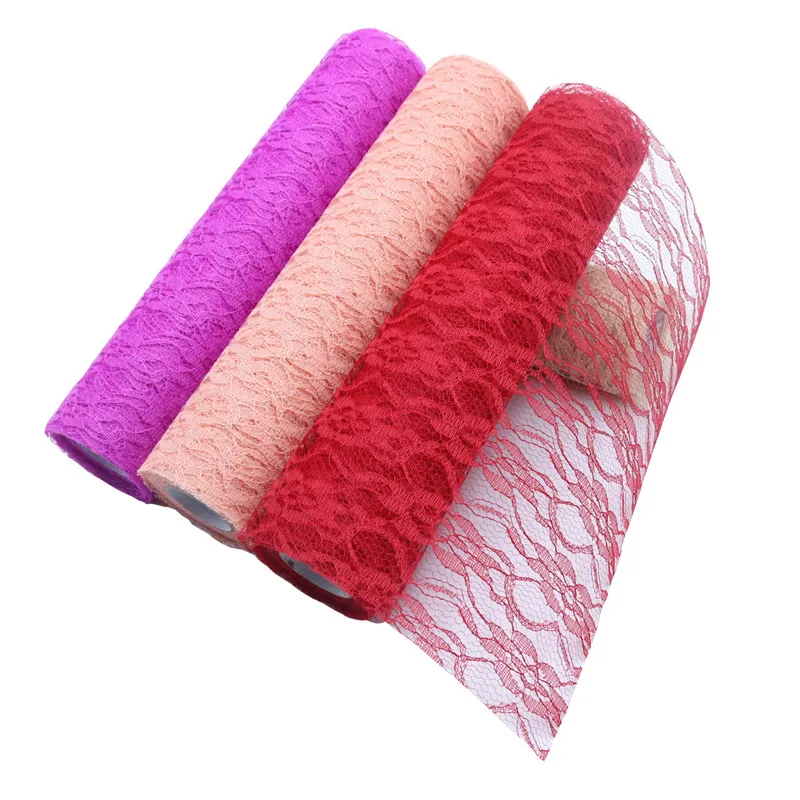 Lace Tulle Roll Fabric for Baby Shower Shirt Wedding Party Decoration Table Runners DIY Craft Tablecloth Christmas Decorations