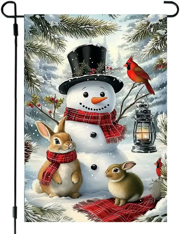 Winter Snowman Rabb… - image