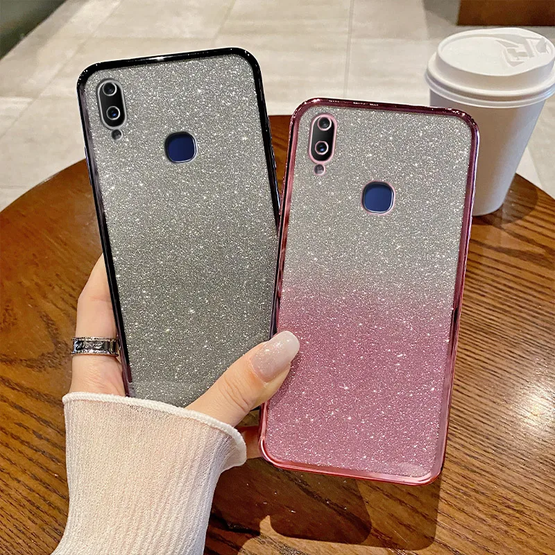 Luxury Shiny Glitter Clear Bling Phone Case For VIVO Y51 Y52S Y56 Y73T Y73S Y75 Y76S Y78 Silicone Shockproof Cover