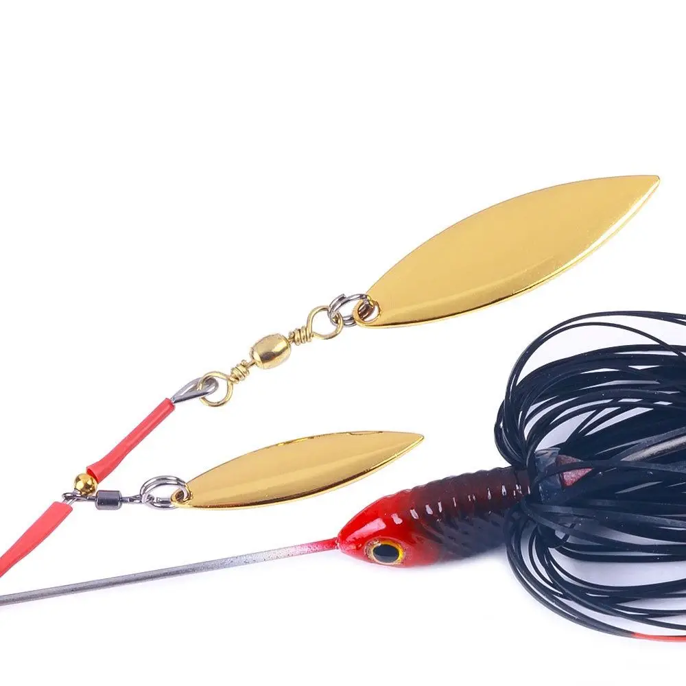 

2024 bass pike walleye Beard fishing lure 13CM 22g Walleye Buzzbait Silicone Skirt Flap spinner bait Sea fishing