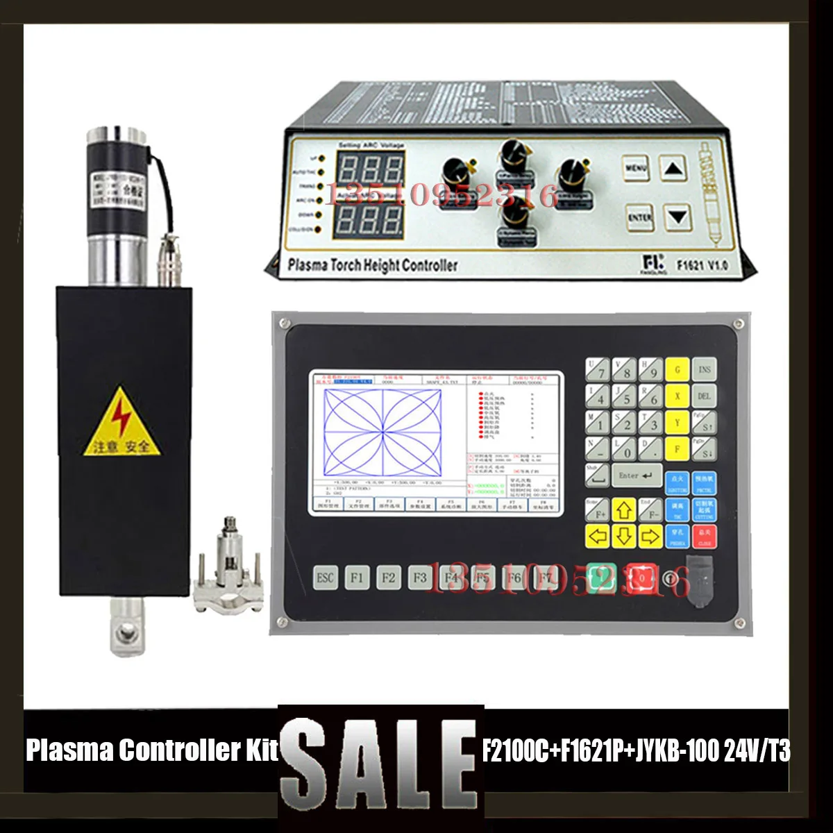 SF2100c Plasma Controller + Thc Lifter Kit F2100c + F1621p + Jykb-10024v Dc/T3 For Plasma Oxygen Cutting Machine Cutting