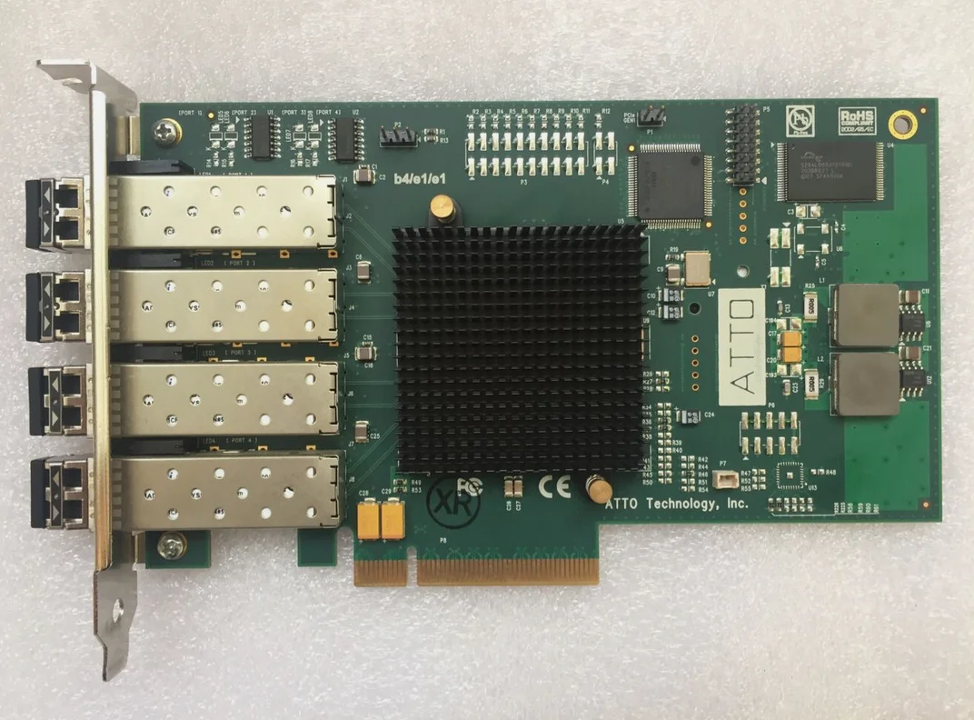 adapter Card for ATTO Celerity FC-84EN 8Gb/s Fiber Fibre Channel PCIe with modules