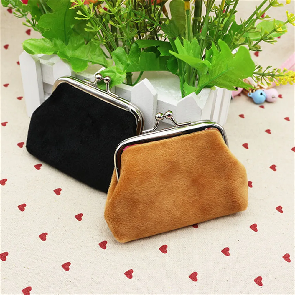 Vintage Women Candy Color Coin Purses Girl Hasp Zero Wallet Ladies Clutch Change Purse Female Mini Money Bag PU Leather Wallet