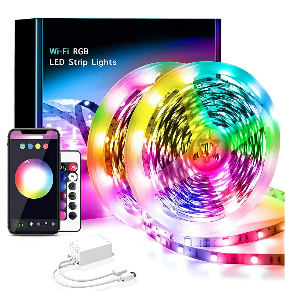 LED Strip Light Tuya WIFI Bluetooth App Control 5050 RGB Led Lights Flexible Ribbon 12V USB TV BackLight Room Decor