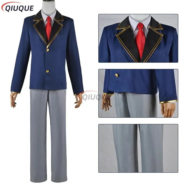 

qq023Kids Adult Anime Oshi No Ko Hoshino Akuamarin Cosplay Costume Uniform Aqua Wig Halloween Role Play Outfit Boys Men Women Su