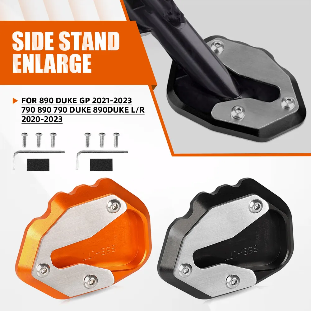 Aluminum Kickstand Extender For 890 Duke GP 2021-2023 790 890 790 Duke 890Duke L/R 2020-2023 Foot Side Stand Extension Foot Pad