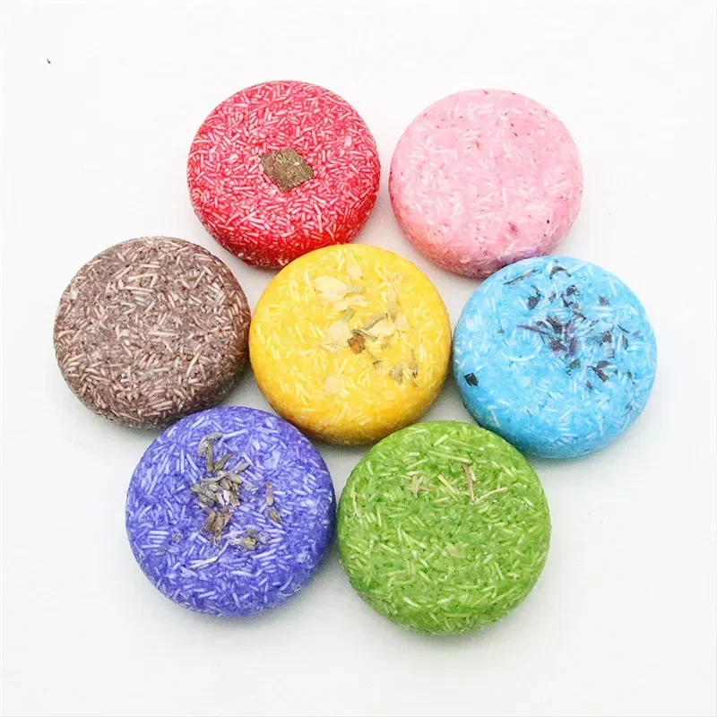 12 Colors Fashion Handmade Hair Shampoo Soap Cold Processed Shampoo Bar 100% Pure Plant Hair Shampoos Hair Care