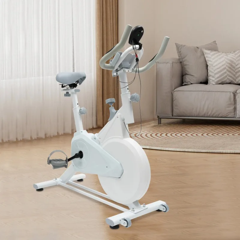 Exercise Bike Indoor Cycling Stationary Bike with Comfortable Seat Cushion Digital Display with Pulse for Home Training