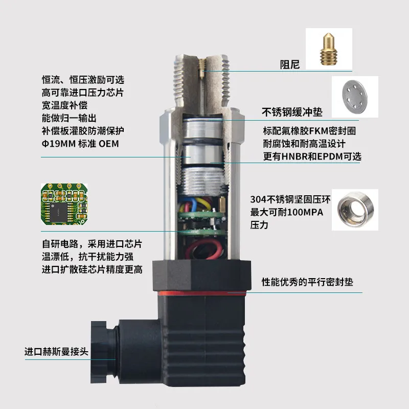 RS485 pressure transmitter sensor communication 4-20MA output constant pressure water supply gas oil pressure inlet