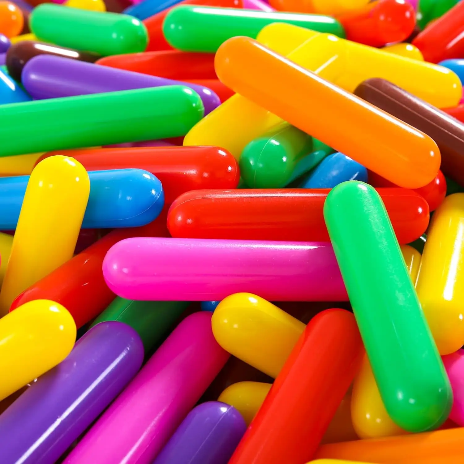 Ball Pit Balls Giant Sprinkles 250pcs, Rainbow Colors