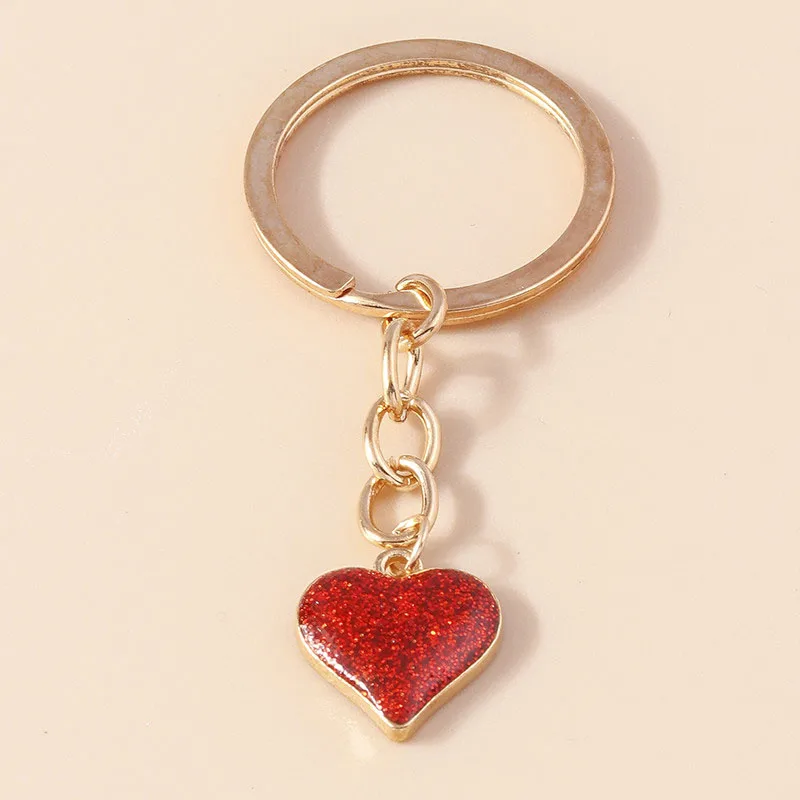 Aihua Hübscher Lippenstift-Schlüsselanhänger mit roten Lippen, Herz- und Rosenblüten-Motiv, für Frauen und Mädchen, Geburtstagsgeschenk, Schmuckanhänger für Handtaschen – Detail 8