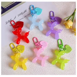 Jelly Balloon Dog Design Keychain for Women Cute Girls Key Chain Keyring Accessories for Car Keys