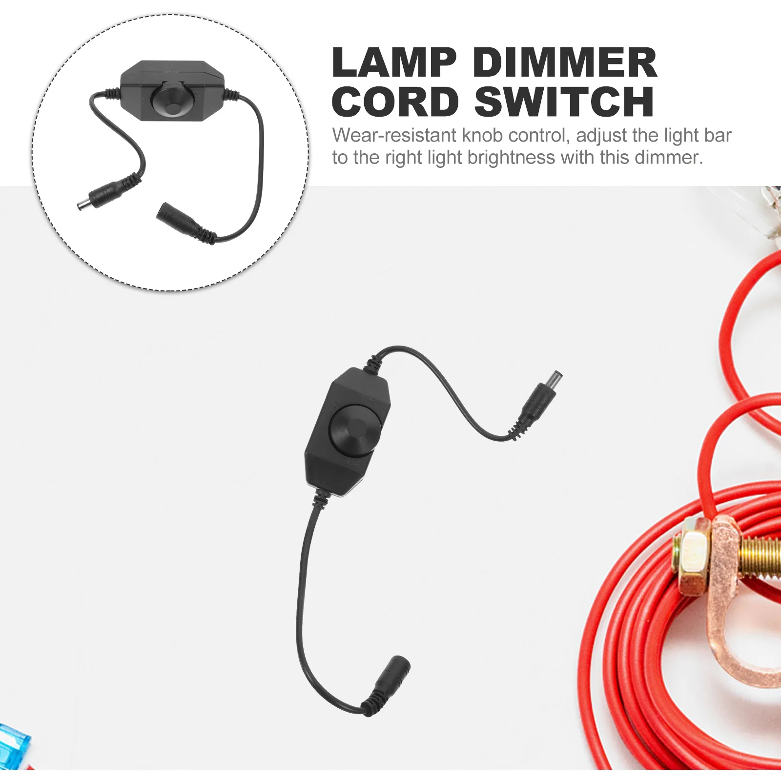 

Led Light Dimmer Single Color Rotated Knob For Table Lamp Strip Fairy Rope String Light Brightness Control Switch Accessory