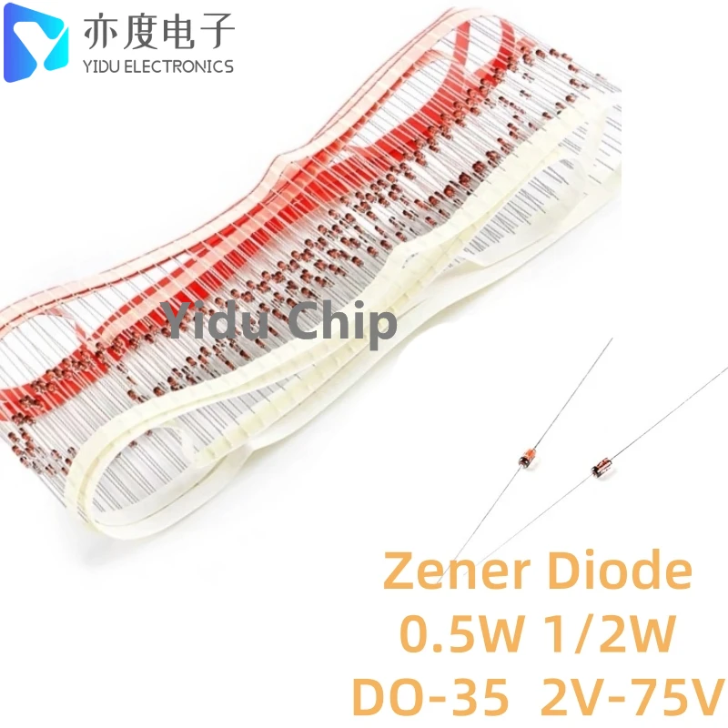 100pcs/lot 0.5W 1/2W Zener Diode BZX55C3V6 3.6V BZX55C3V9 3.9V BZX55C4V3 4.3V BZX55C4V7 4.7V BZX55C5V1 5.1V BXZ55C5V6 5.6V DO35