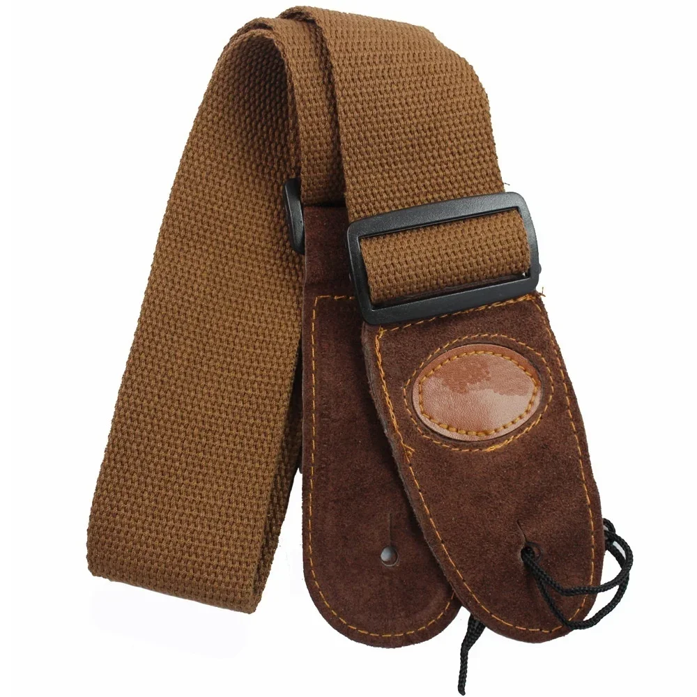 Cowhide Head Cotton Guitar Strap Electric Guitar Folk Guitar Acoustic Universal  strap