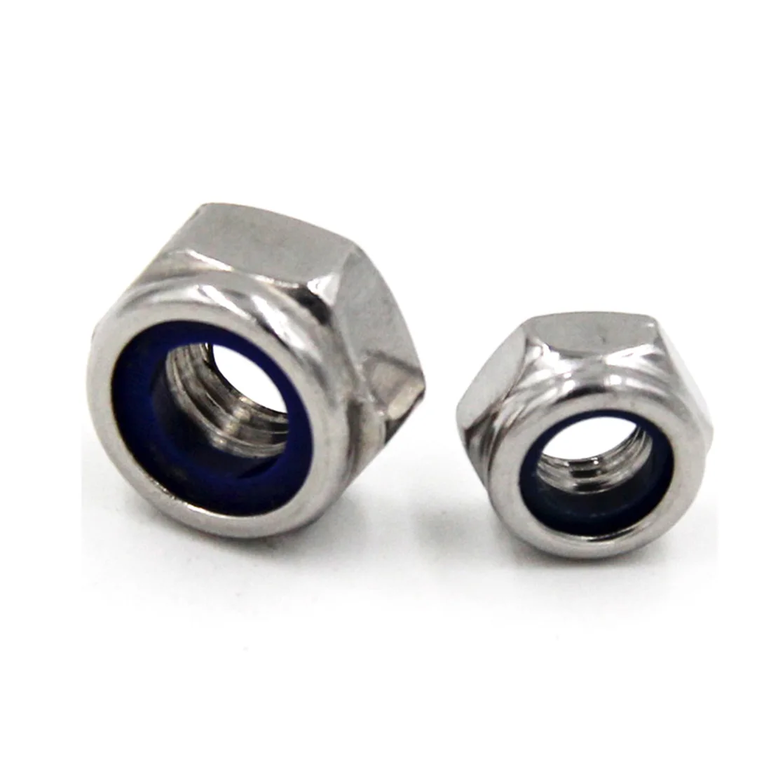 M2 M2.5 M3 M4 M5 M6 M8 M10 M12-M24 Carbon Steel 304 Stainless Steel Hex Flange Nylon Insert Lock Nut Self-locking Nylock Locknut