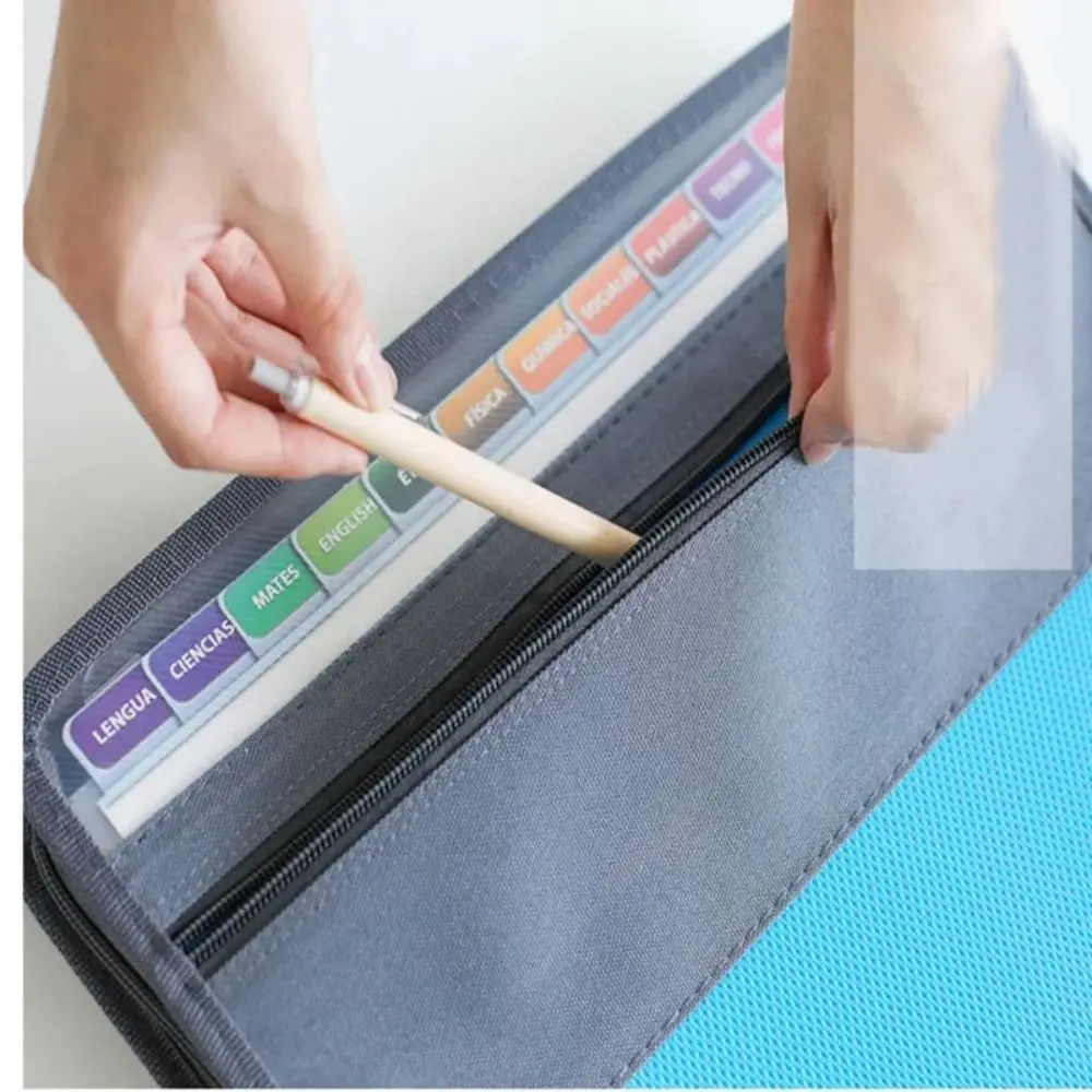 Waterproof Expanding Folder Safe Storage Wear Resistant File Folder Large Capacity 13 Pocket Document Bag Receipts