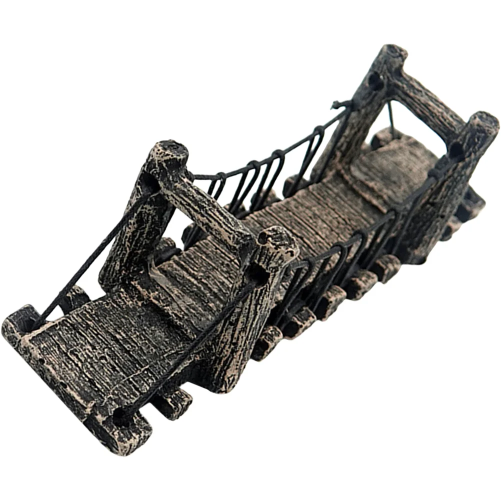 

Resin Rope Bridge Aquarium Toy Fake Adorn Fish Tank Decor Craft Decorations Supplies