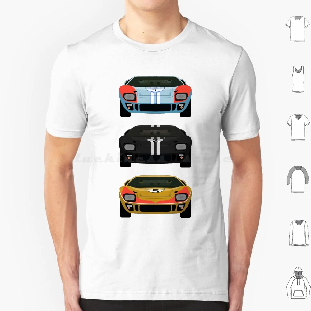 The 3 Gt40s T Shirt Men Women Kids 6xl V Ferarri 24 24 Hours Gt40 Gt Car Racing Speed Motorsport Ken Miles Ken