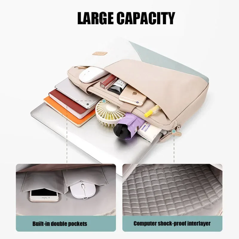 Homhu Laptop Sleeve Case 14 15.6 Inch for HP DELL Notebook Bag Shockproof Waterproof Macbook Air ASUS Lenovo Dell Huawei Handbag