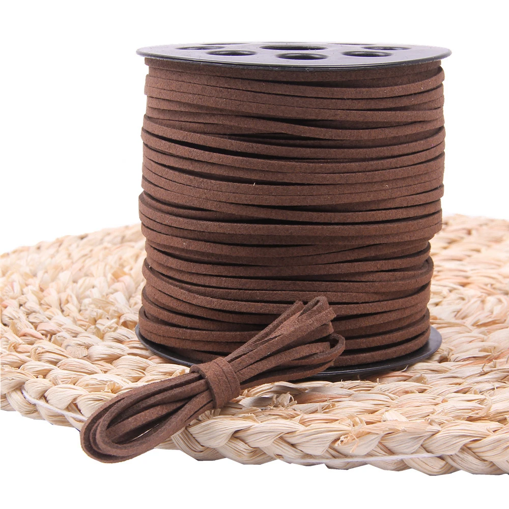 10M/Rolle 2,5mm Kunstwildleder-Schnur, Lederband, Handgefertigter Faden für Armbänder, DIY-Schmuckzubehör, Komponenten und Schnur-Accessoires – Detail 8